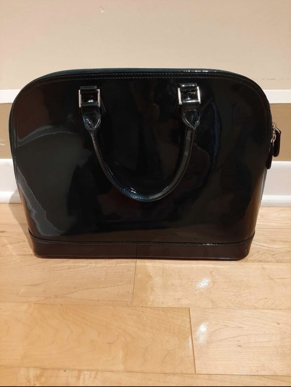 Green Vernish Leather Dome Satchel - Women’s Handbag